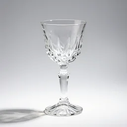 baroque crystal chalice, studio product photography, isolated on a pure white background, centered, entire object in frame, sharp focus, soft studio lighting