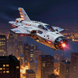 spaceship landing in new york city, in the style of frank frazetta, ultra realistic, atmosphere, glow, detailed, intricate, colorful, cinematic lighting, trending on artstation, 4 k, hyper - realistic, immersed, extreme details, cinematic, masterpiece