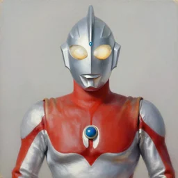 realistic Portrait painting of a Johnny Depp as Ultraman Taro, made by Gustave Courbet, physical painting, digital art, bright colors,upper body,fine art, trending on Artstation, unreal engine.
