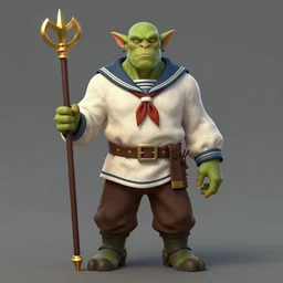 character art for a orc clerc with a sailor outfit