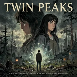 twin peaks poster artwork by michael whelan and tomer hanuka, karol bak, rendering of was thomasin a martyr, transformed into the evil presence that everyone accused her of being in a turn of fate, or was she merely an untapped catalyst, given the final chance to live free in the haze where she belongs?, from scene from twin peaks, clean, full of details, by makoto shinkai and thomas kinkade, matte painting, trending on artstation and unreal engine