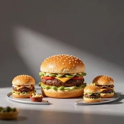 miniature burger theme park