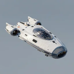 a 3 d render of a spaceship, vray