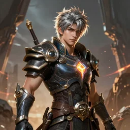 An epic fantasy comic book style portrait painting of Metabee, Unreal 5, DAZ, hyperrealistic, octane render, cosplay, RPG portrait, dynamic lighting