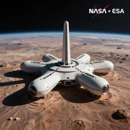 concept art for a base on the surface of venus, by nasa / esa