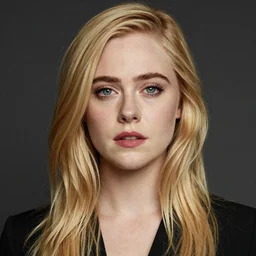 A masterpiece head and shoulders portrait of Elle Fanning by James Hoff