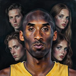 portrait, nightmare anomalies, kobe bryant by dariusz zawadzki, kenneth blom, mental alchemy, james jean, pablo amaringo, naudline pierre, contemporary art, hyper detailed