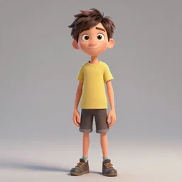 tin tin, slender, depicted as a pixar character, high quality cg render, 4 k