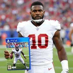 facial portrait of a football player on the sidelines, cornerback leroy jenkins, reddit contest winner, madden 2 1, ps 4, character design