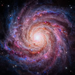 the universe, art by leonid afremov, vibrant colours, digital art, beautiful, highly detailed, intricate, volumetric lighting, 4 k