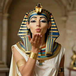 cleopatra blowing a kiss