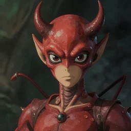 a portrait of a alien creature art devil animal illustrated by miyazaki by karol bak, james jean, tom bagshaw, rococo, sharp focus, trending on artstation, cinematic lighting, hyper realism, octane render, 8 k, hyper detailed, vivid, ultra detailed, highly detailed