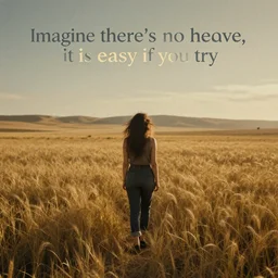 Imagine there\'s no heaven, it\'s easy if you try