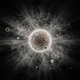 photo of aerosol dust particle