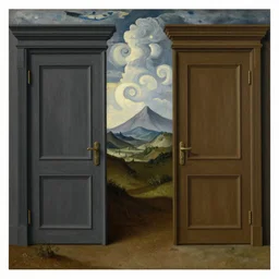 doors between heaven and hell, by hieronymus bosch, trending on artstation, trending on nightcafe, by alexander fedosa oil on canvas