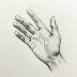 pencil sketch of a hand
