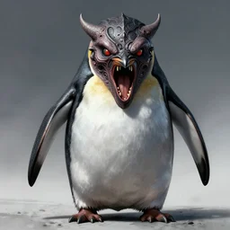 penguin mutant, scare, highly detailed face, full body, fantasy art, monster art, style of masami kurumada, illustration, epic, fantasy, intricate, hyper detailed, artstation, concept art, smooth, sharp focus, ray tracing