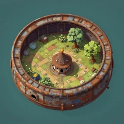 rust game, animated, 4K, elegant