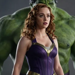 Emmy Rossum as She hulk, dramatic lighting, cinematic, establishing shot, extremely high detail, photo realistic, cinematic lighting, digital art
