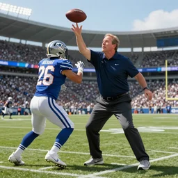 The coach Belichick mothership attacking a football stadium