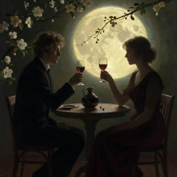 from a pot of wine among the flowers i drank alone. there was no one with me - - till, raising my cup, i asked the bright moon to bring me my shadow and make us three, by gediminas pranckevicius