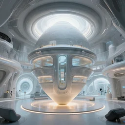 neofuturistic beehive, interior photograph