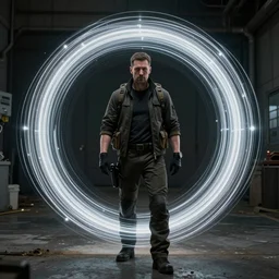 half - life g - man entering a portal