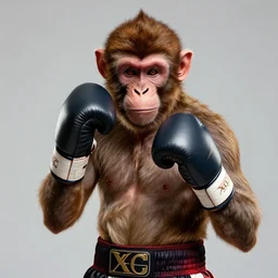 xqc boxing a monkey at Maddison square garden, Highly detailed photography, studio lighting, pro photography