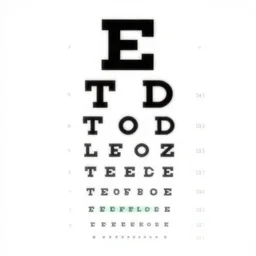 photo of an eyesight test letter chart