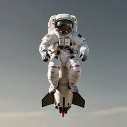centered portrait of the Astronaut riding on top of a rocket, realistic concept, light atmosphere, golden ratio, wide shot, cinematic lighting, hyperdetailed, high detailed, high resolution, insanely detailed and intricate, artstation, Marc Simonetti, Greg Rutkowski, octane render, unreal engine, 8k