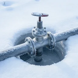 frozen sewer system