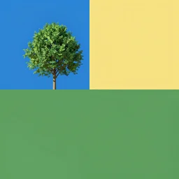 environment art, split - complementary color scheme