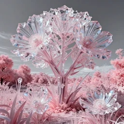 nature by caspar david friedrich, crystal futuristic flowers infrared apocalyptic, archdaily, wallpaper, highly detailed, trending on artstation.