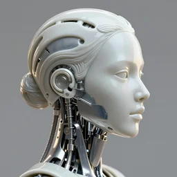 complex 3d render ultra detailed of a beautiful porcelain profile woman face, mechanical cyborg, 150 mm, beautiful natural soft light, rim light, silver gold details, magnolia big leaves and stems, roots, fine foliage lace, maze like, mesh wire, intricate details, hyperrealistic, ultra detailed, mandelbrot fractal, anatomical, white metal neocubism armor, facial muscles, cable wires, microchip, elegant, octane render, H.R. Giger style, 8k