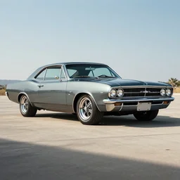 professional photo of stereotypical 1 9 6 0 s muscle car, streamlined, visually stunning