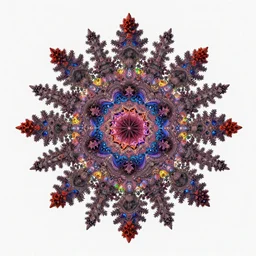 radiolaria starburst mandelbulb fractal by Ernst Haeckel colorful geometric sharp vivid studio render
