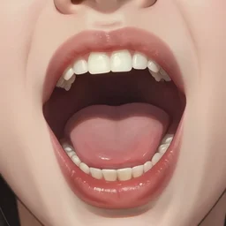 wide open wife mouth, close - up, defiant, pin - up, light effect, hyper detailed, intricate, elegant, highly detailed, digital painting, artstation, concept art, matte, sharp focus, illustration, by dan mumford, yusuke murata, makoto shinkai, ross tran