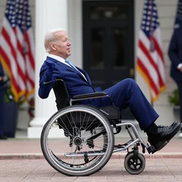 joe biden falling off his wheelchair, award winning photo