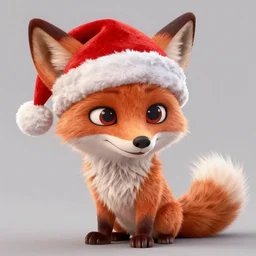fox wearing a santa hat, disney Zootopia concept artwork