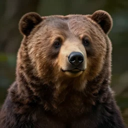 a closeup portrait photo of a real yogi bear.
