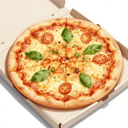 a garden of pizza