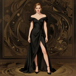 full length photo of Emma Watson in the style of Junji Ito, full body, not realistic, sharp focus, 8k high definition, insanely detailed, intricate, elegant, art by stanley lau and artgerm