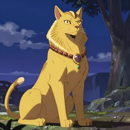 character art for a female sphinx in a new anime