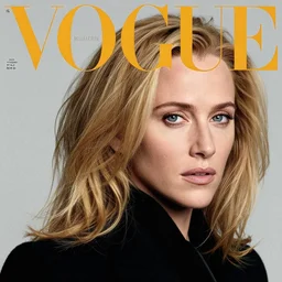 a portrait of gillian anderson by mario testino, head shot, award winning, cover of vogue 1 9 6 7, sony a 7 r