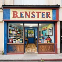 blockbuster movie rental store painted by picasso
