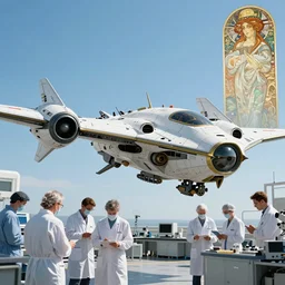 purity light simplicity hope cleanliness, amazing clear background, scientists creating an artificial alien highly detailed futuristic biomechanical thick quad wing combat spaceship constuction in a laboratory, 4 k, octane render, photorealistic, art by john collier and albert aublet and krenz cushart and artem demura and alphonse mucha,