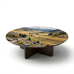 coffee table, stylized 3d render, isolated on a pure white background, centered, entire object in frame, sharp focus, soft studio lighting