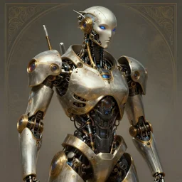 portrait of robot, robot steampunk, horizon zero dawn machine, intricate, elegant, highly detailed, ray tracing, digital painting, artstation, concept art, smooth, sharp focus, illustration, art by artgerm and greg rutkowski and alphonse mucha, 8 k