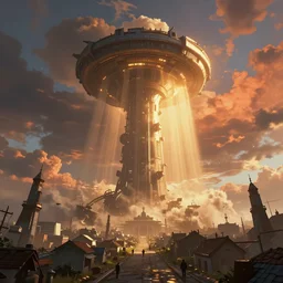 frostpunk portal, cinematic view, epic sky, no people, detailed, concept art, high detail, warm lighting, volumetric, godrays, vivid, beautiful, trending on artstation, by jordan grimmer, huge scene, art greg rutkowski