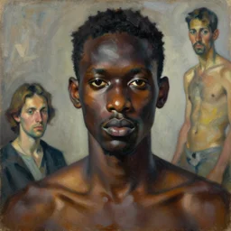 a stylized painting of an african god, by henri - edmond cross, george luks and paul klee, muted color scheme, extreme detail